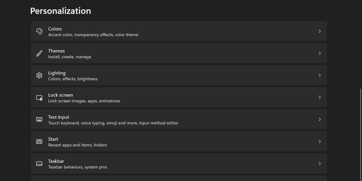 Параметры подсветки в настройках Windows — экран 1