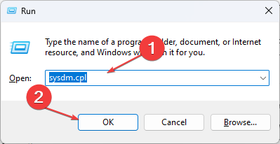 Запуск окна Свойства системы через sysdm.cpl