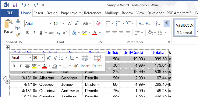 Несколько выбранных строк в таблице