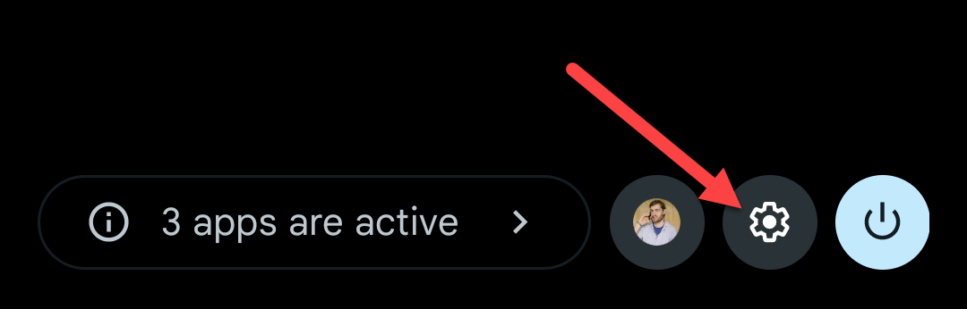 open the shade and tap the gear icon