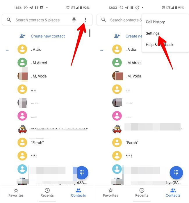 Android: интерфейс настроек приложения Телефон