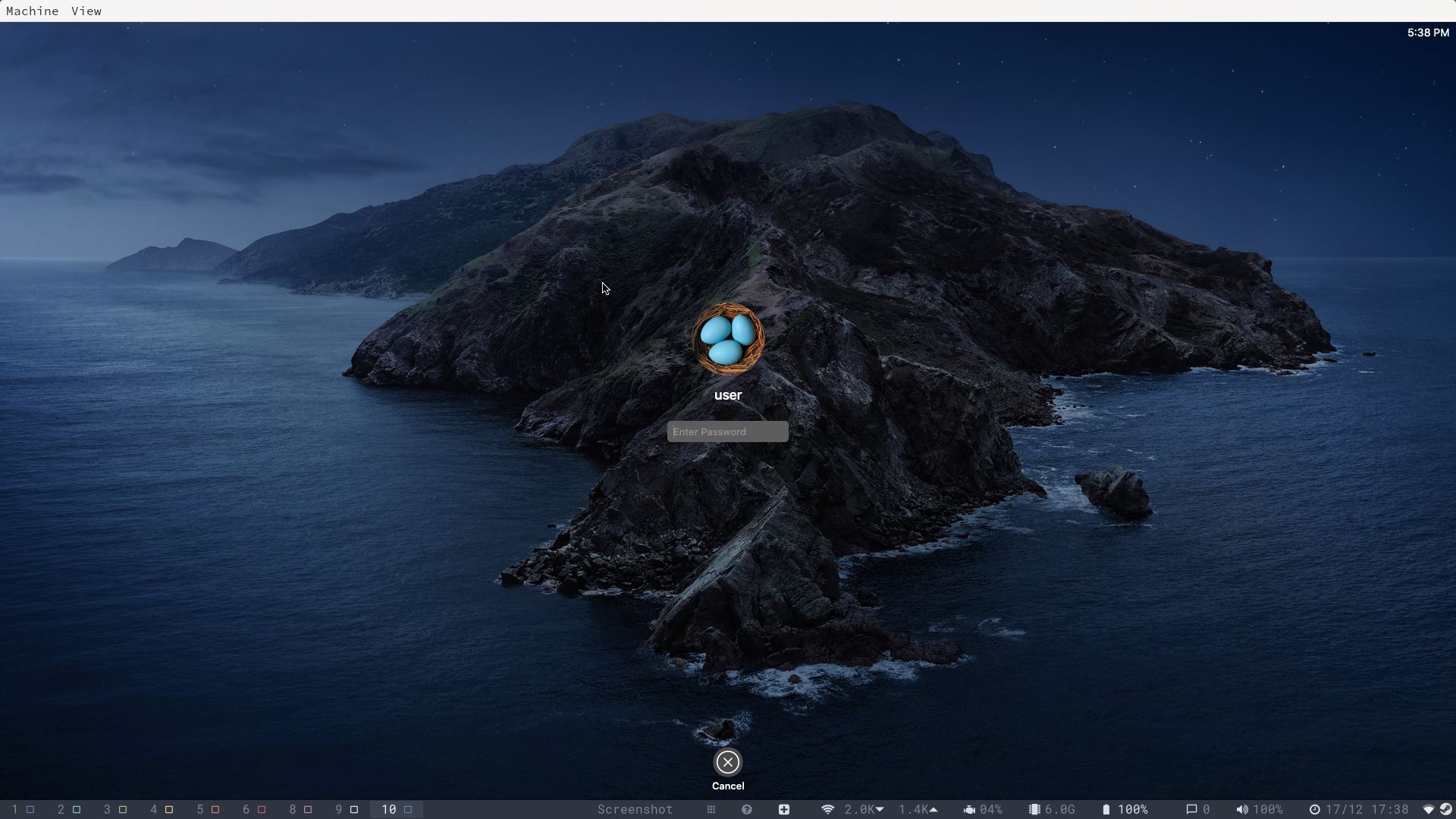 macOS Catalina, запущенная в Ubuntu через Docker-OSX