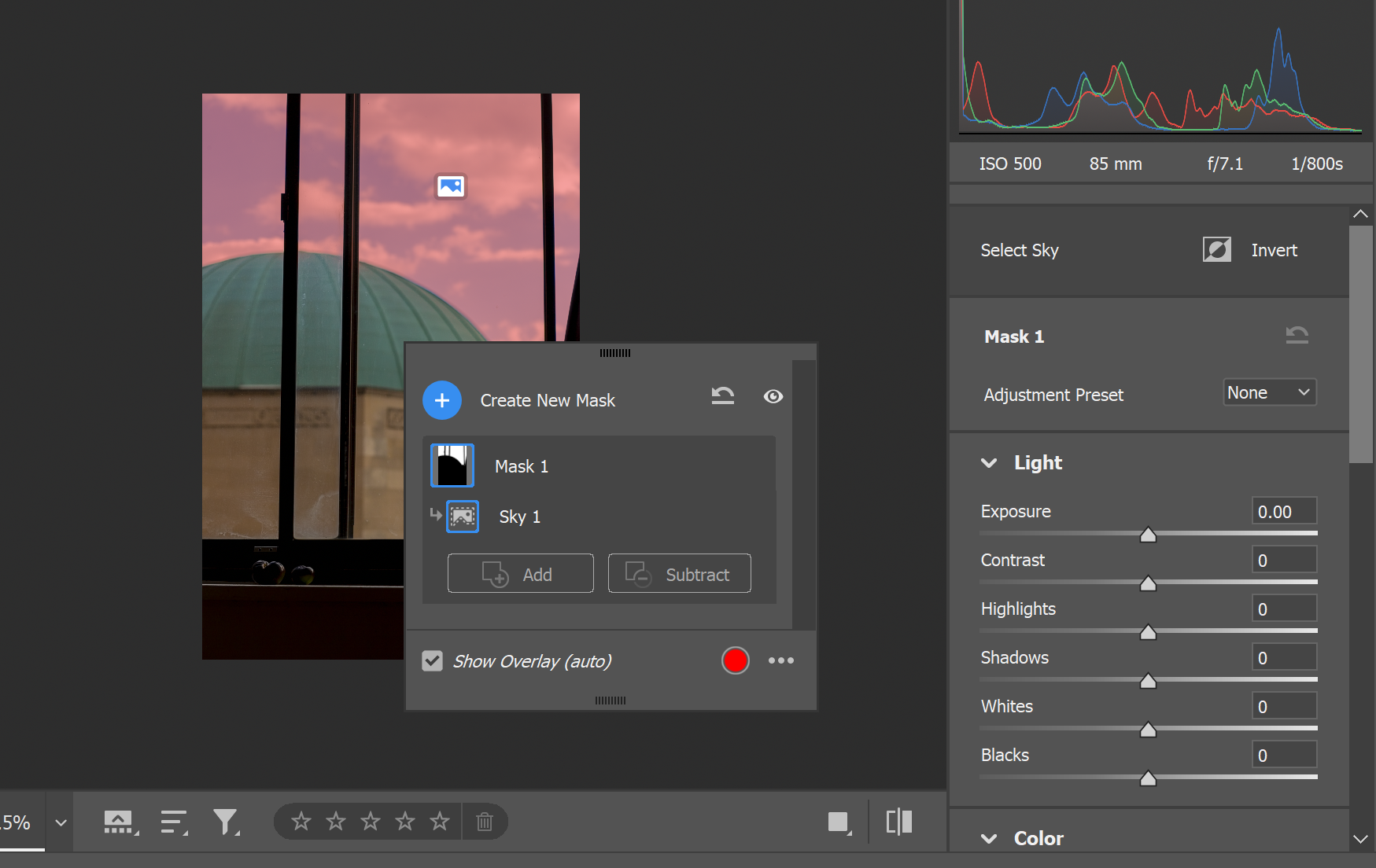 Работа с масками в Adobe Camera Raw