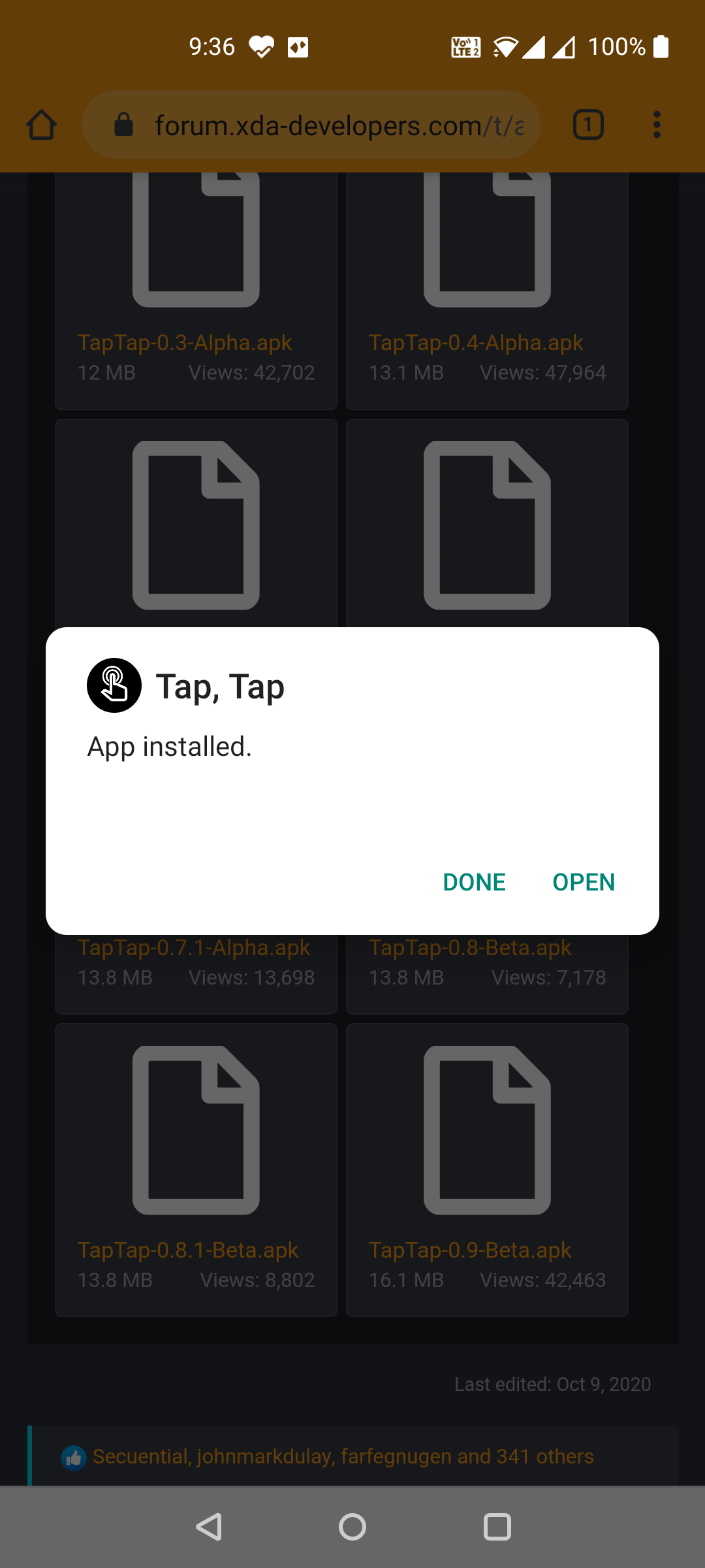 Установить приложение Tap, Tap