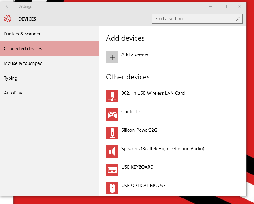 Подключение контроллера Xbox One в Windows — окно настроек