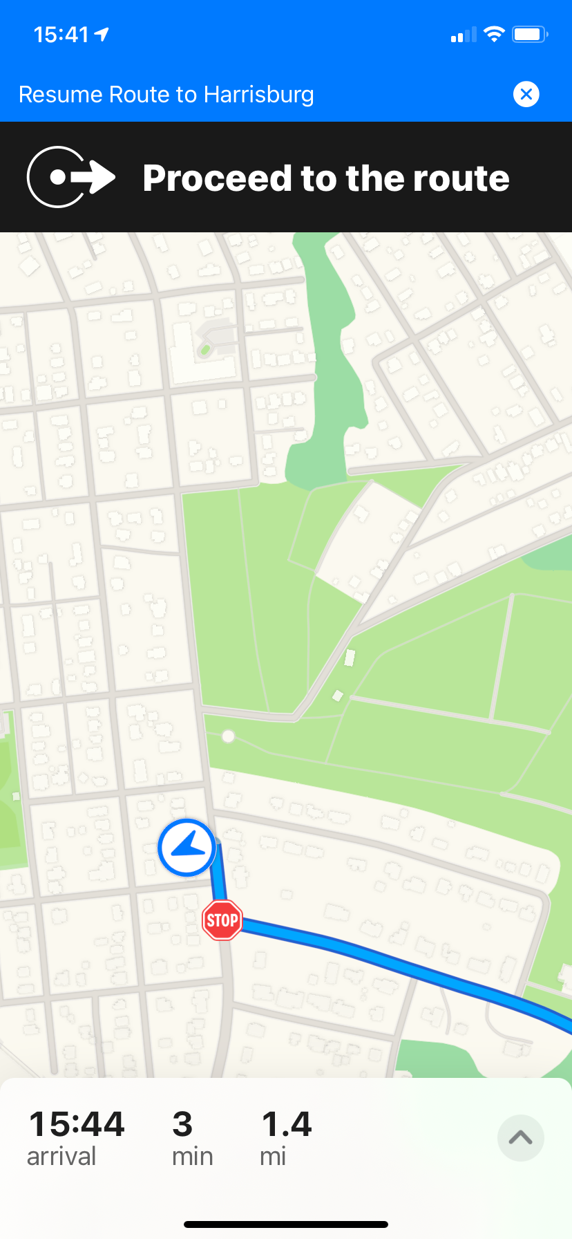 Apple Maps: навигация к выбранной заправке