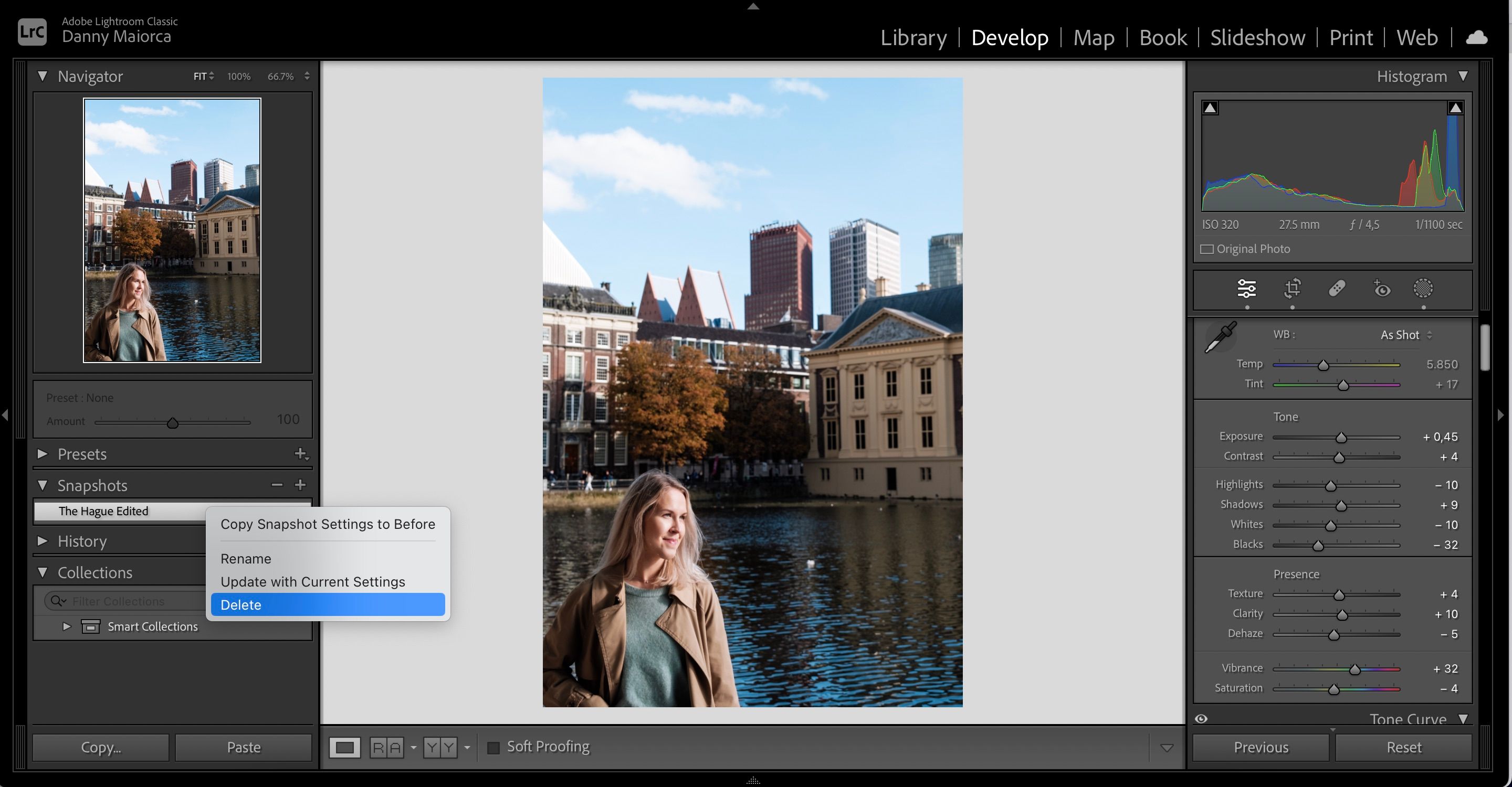 Удаление снимка в Adobe Lightroom