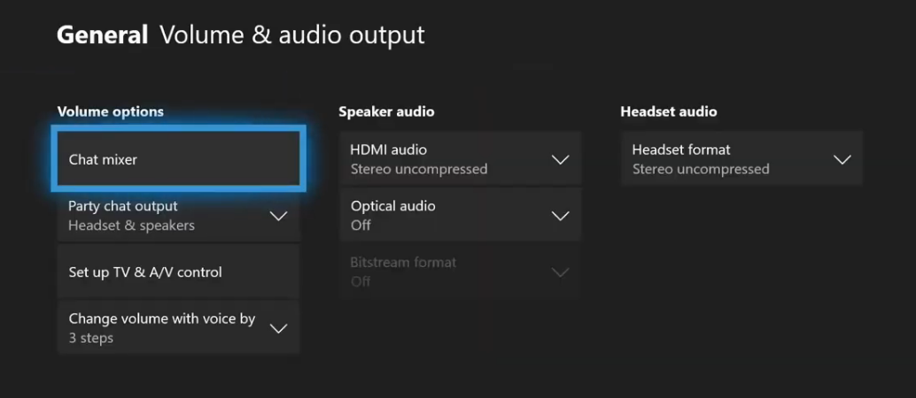 Скриншот выбора формата аудио