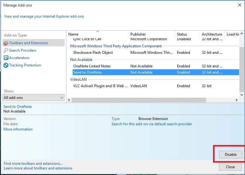 Отключить надстройку