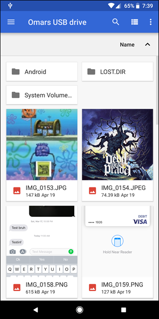 Файлы на флешке отображаются в приложении «Файлы»