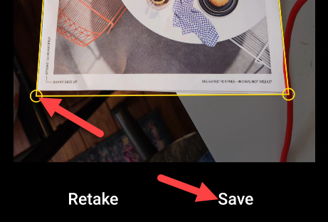 Регулировка углов и сохранение на Samsung