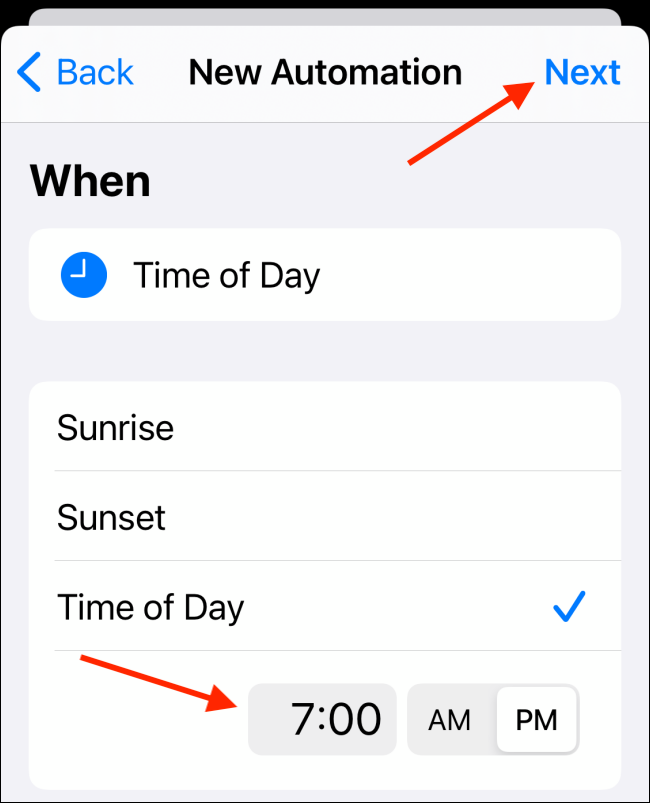 Установите время и подтвердите