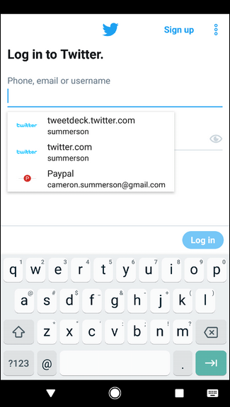Пример автозаполнения в приложении: LastPass Autofill с дополнительной информацией