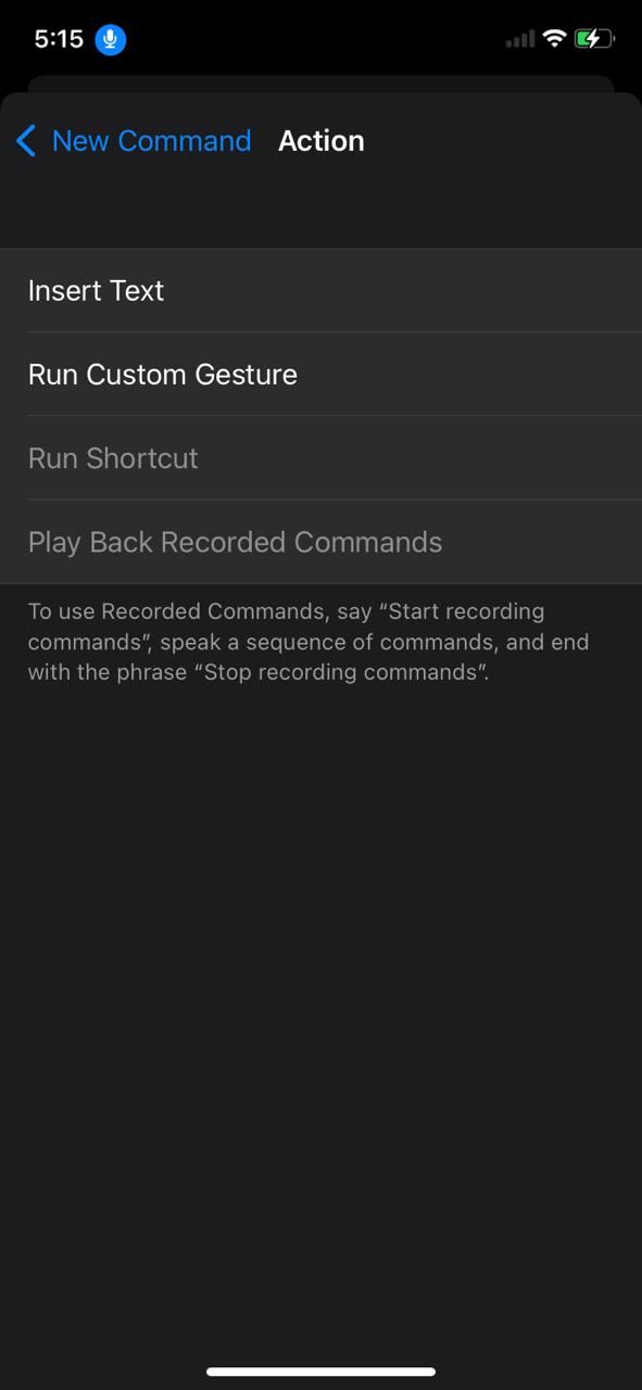 Экран записи пользовательского жеста — отметка мест для нажатий