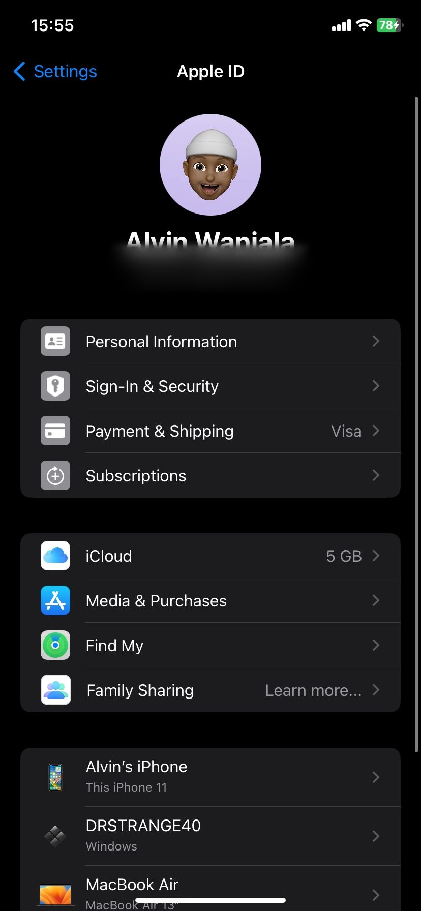 Настройки Apple ID для подписок