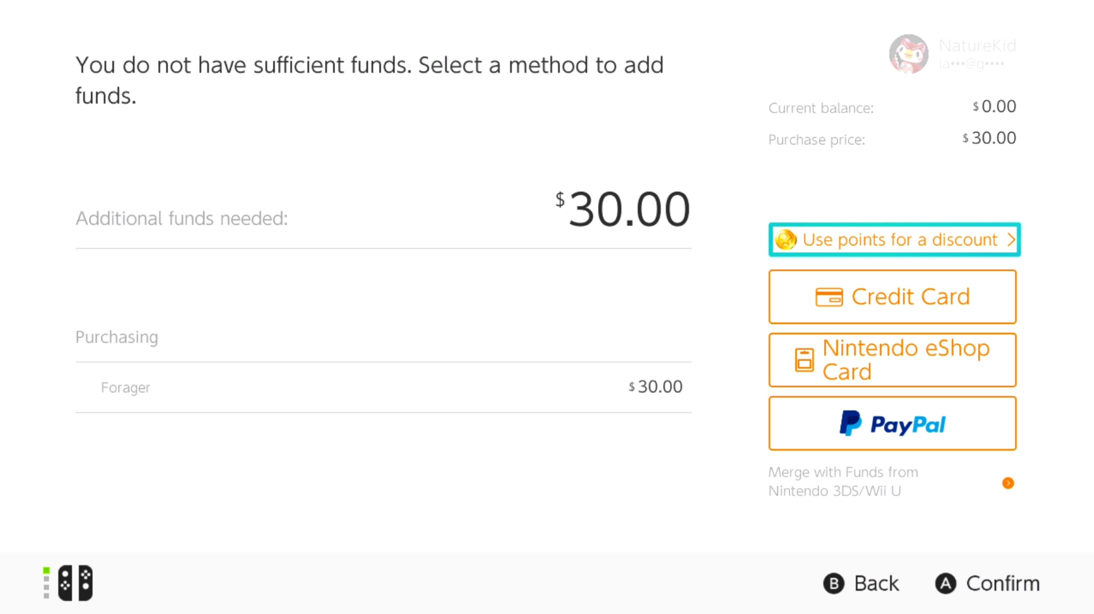 Использование баллов для скидки в eShop