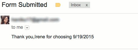 Пример подтверждающего письма в почтовом ящике.
