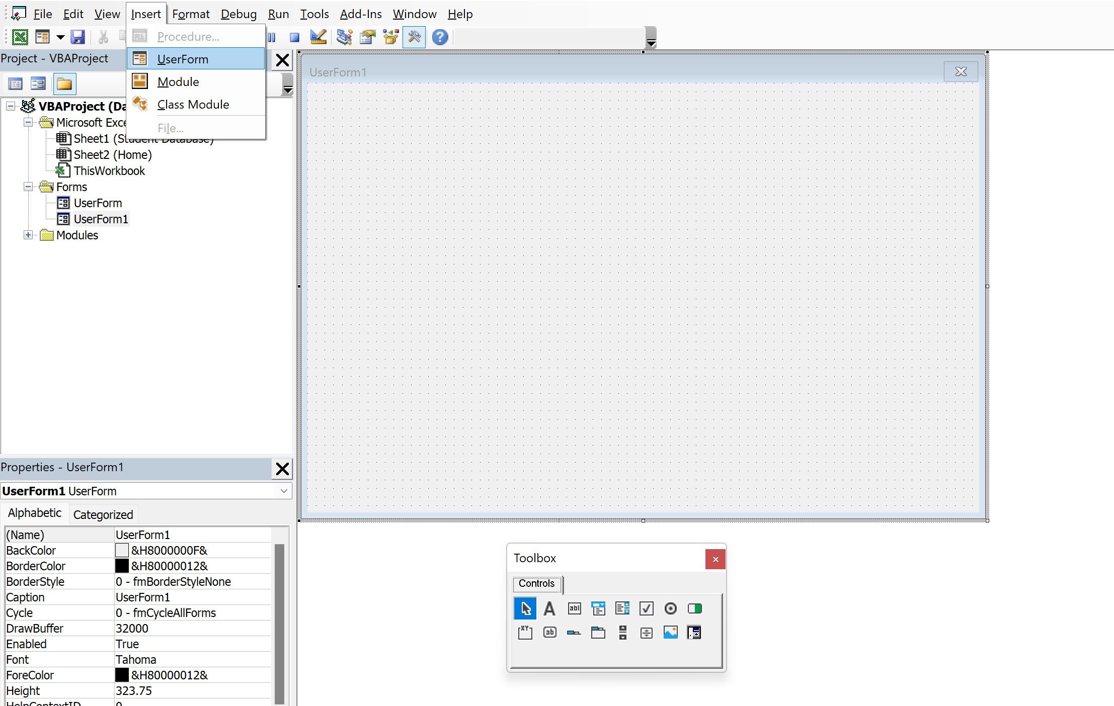 Редактор VBA Excel