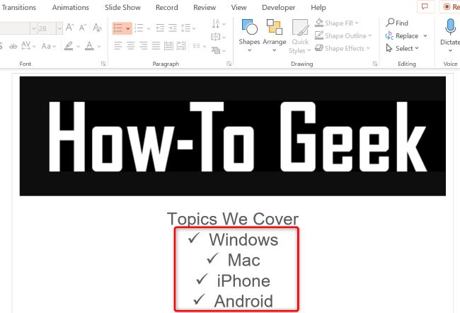 Галочки-маркеры добавлены в слайд.
