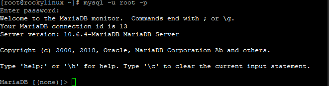 Консольный клиент MariaDB с приглашением mysql>