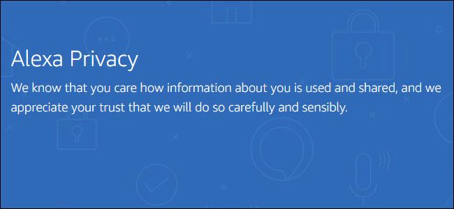 Уведомление о конфиденциальности Alexa на веб‑странице Amazon