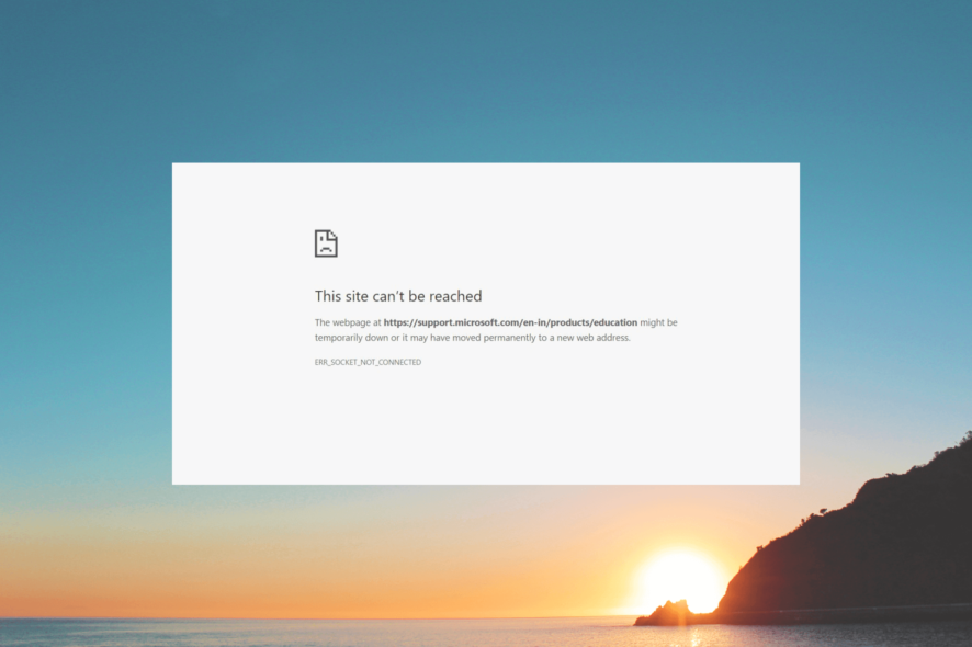 ERR_SOCKET_NOT_CONNECTED: как исправить в Chrome