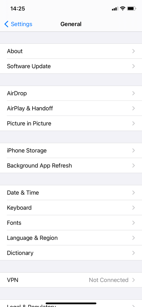 основные настройки iOS