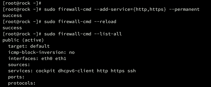 Настройка firewalld