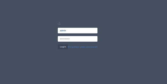 Экран входа в Anchor CMS