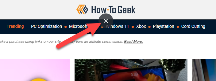 Кнопка выхода из полноэкранного режима.
