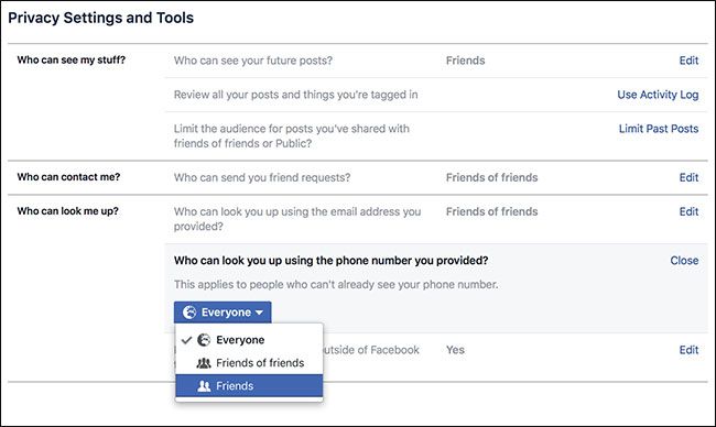 Ограничение поиска по телефону