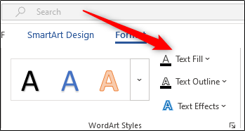 Опция заливки текста в Word