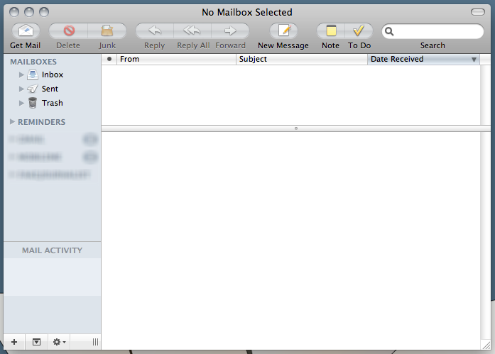 Минимализация Mail.app на macOS