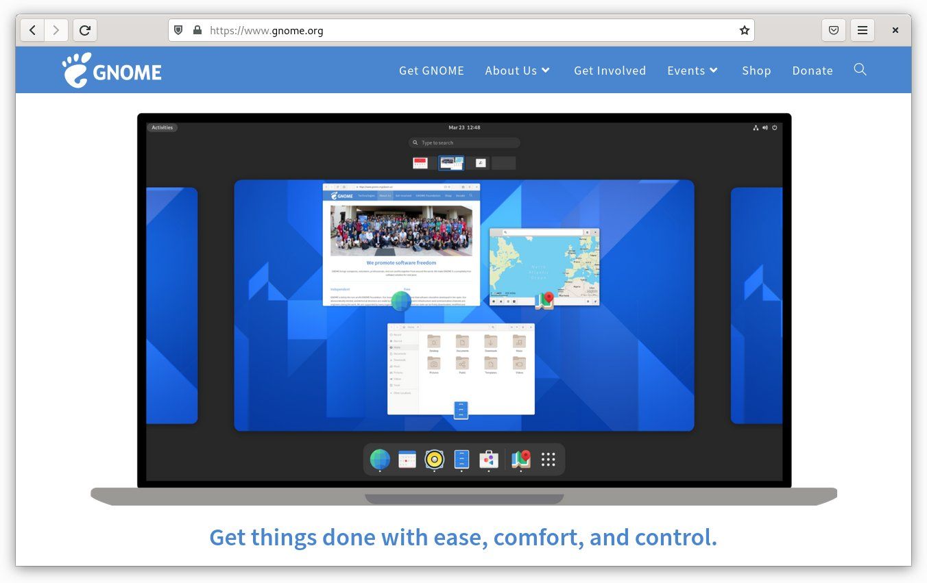 Firefox с темой Adwaita в GNOME