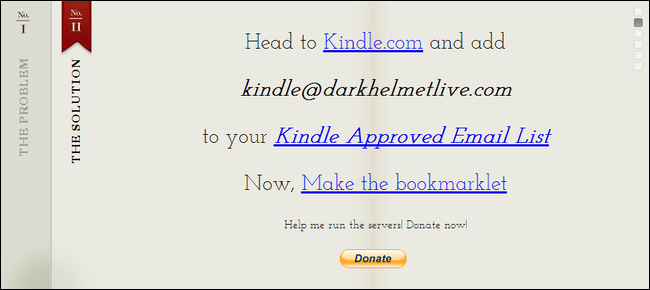 Интерфейс Tinderizer на странице инструкции