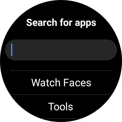 Поле поиска Play Store на Galaxy Watch