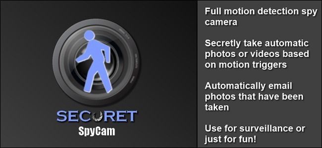 Экран настроек SECuRET SpyCam с меню