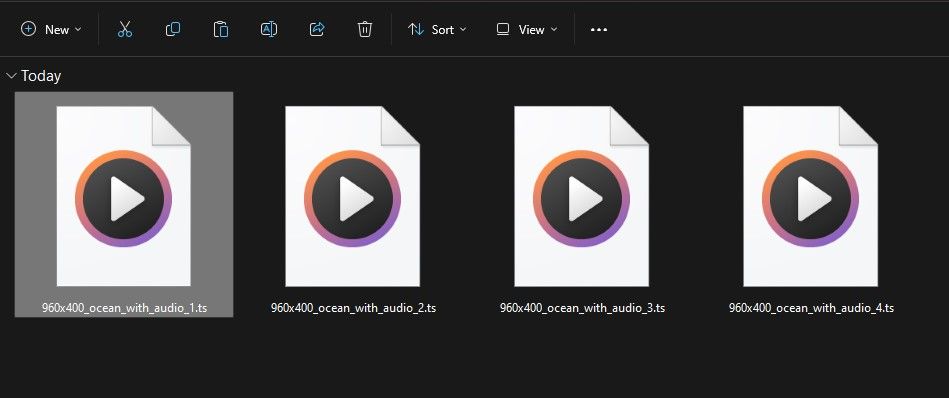 Файл TS в проводнике Windows
