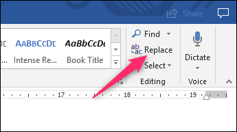 Окно найти и заменить в Word