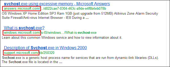 Screenshot mit Subdomain‑Ergebnissen aus einer benutzerdefinierten Suche