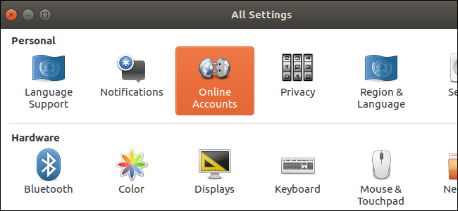 Скриншот: Добавление учётной записи Google в GNOME