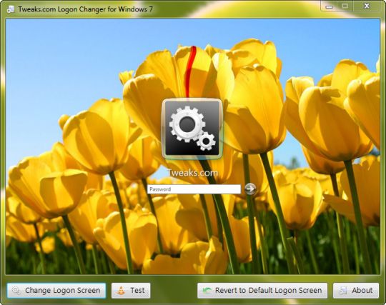 Скриншот Logon Changer с выбором изображения
