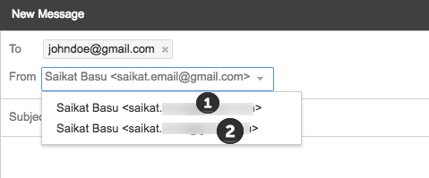 Пример интерфейса Gmail с помеченными письмами и метками