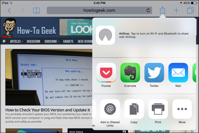 Добавление Action в Safari на iOS 8