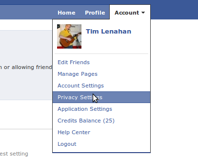 Настройки проверки местоположения в Facebook