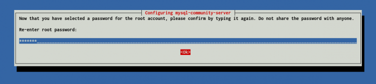 Установка и задание root‑пароля MySQL
