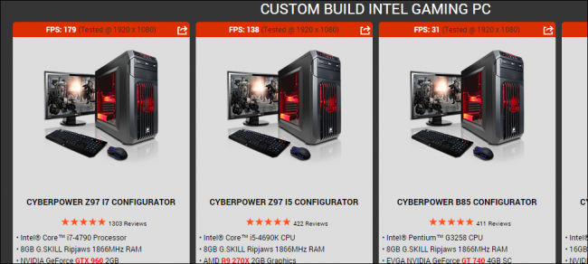 Скриншот конфигуратора сборщика ПК с выбранными компонентами