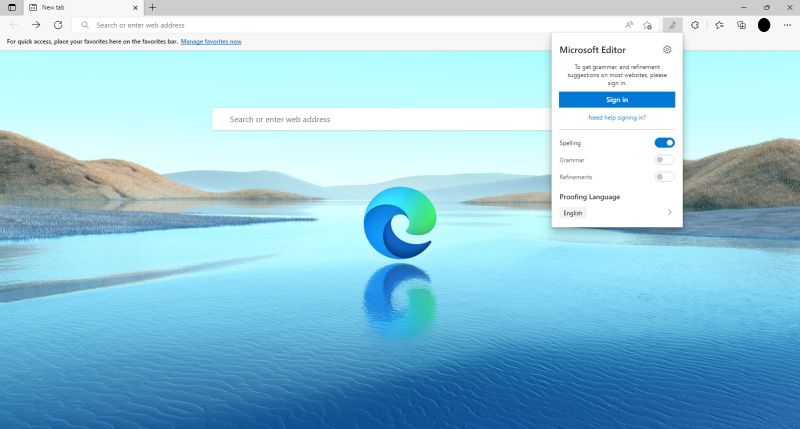 Microsoft Editor в Edge