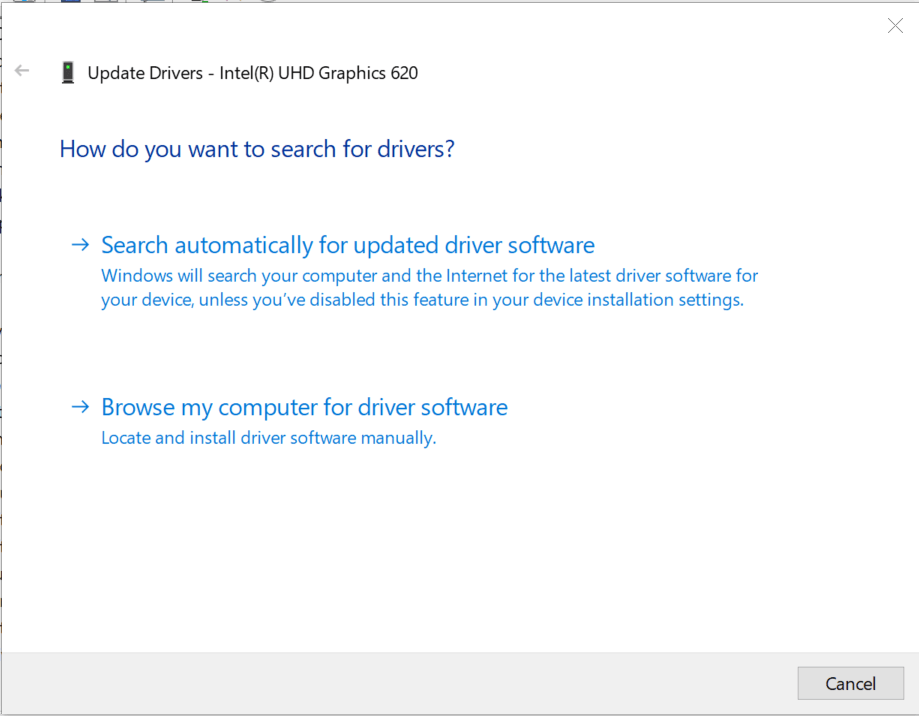 Скриншот: автоматический поиск драйверов в Windows