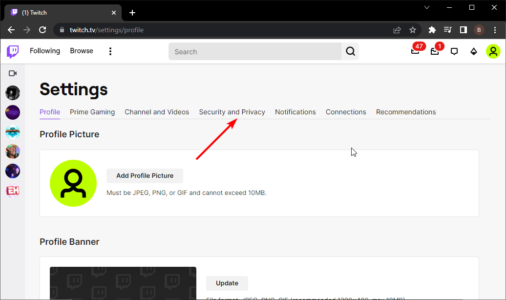 раздел Конфиденциальность и безопасность